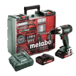 Perceuse-visseuse 18V Metabo BS 18 LT Set + 2 Batteries 2 Ah + Chargeur + Accessoires - 602102600