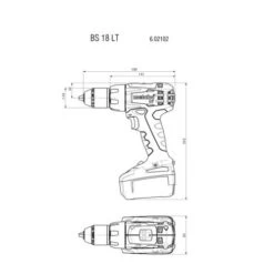 Perceuse-visseuse 18V Metabo BS 18 LT Set + 2 Batteries 2 Ah + Chargeur + Accessoires - 602102600 -Outils Soldes AFD 100112