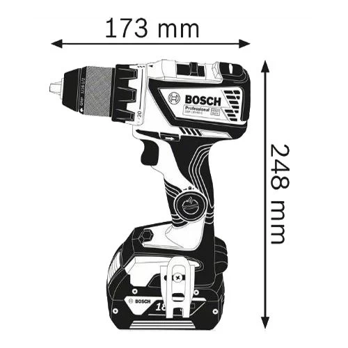 Perceuse-visseuse 18V Bosch GSR 18V-60 C + 2 Batteries 5,5 Ah + Chargeur + L-Boxx 136 5 Perceuse-visseuse 18V Bosch GSR 18V-60 C + 2 Batteries 5,5 Ah + Chargeur + L-Boxx 136 – Image 3