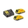 Pack 18V De 2 Batteries Dewalt 2 Ah Li-Ion XR 18 V + Chargeur Multi-voltages - DCB115D2 -Outils Soldes AFD 109176