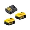 Pack 2 Batteries Dewalt 18 V XR 5 Ah + Chargeur Multi-voltages DCB115 -Outils Soldes AFD 113960