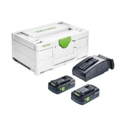 Set énergie Festool SYS 18V 2x4,0/TCL 6 Duo (2 Batteries 4 Ah + Chargeur) 18 V + Coffret SYSTAINER 3