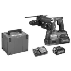 Perforateur SDS+ 40V Makita HR004GD201 + 2 Batteries 2,5 Ah + Chargeur + Coffret Makpac
