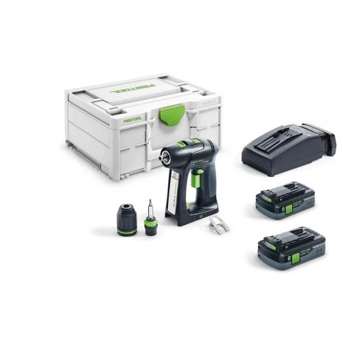 Perceuse-visseuse 18V Festool C18HPC 4,0 I-Plus 18 V + 2 Batteries 4 Ah + Chargeur + Coffret Systainer - 576435 3 Perceuse-visseuse 18V Festool C18HPC 4,0 I-Plus 18 V + 2 Batteries 4 Ah + Chargeur + Coffret Systainer - 576435