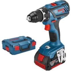 Perceuse-visseuse 18V Bosch GSR18V-28 + 2 Batteries 4 Ah + Chargeur En Coffret L-BOXX - 06019H410A -Outils Soldes AFD 152808