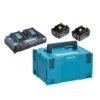 Pack énergie Makita LI-ION (2 Batteries 5 Ah BL1840B + Chargeur DC18RD) 18 V + Coffret MAKPAC -Outils Soldes AFD 158193