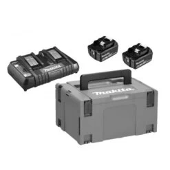 Pack énergie Makita LI-ION (2 Batteries 6 Ah BL1860B + Chargeur DC18RD) 18 V + Coffret MAKPAC