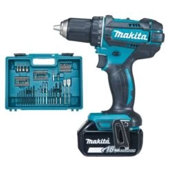 Perceuse-visseuse 18V Makita DDF482RFX1 + 2 Batteries 3 Ah + Chargeur + Coffret Avec Accessoires