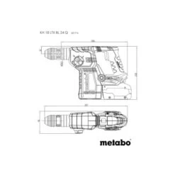 Perforateur-burineur 18V Metabo SDS+ KH18 LTX BL 24 Q (sans Batterie Ni Chargeur) + Coffret METABOX - 601714840 -Outils Soldes AFD 159340