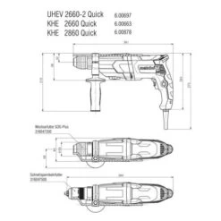 Marteau Combiné 850W Metabo KHE 2660 QUICK + Mandrin Quick + Coffret MetaBOX - 1210083 -Outils Soldes AFD 160324