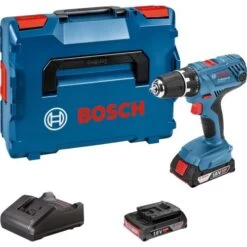 Perceuse Visseuse 18V Bosch GSR 18V-21 + 2 Batteries 2 Ah + Chargeur + Coffret L-CASE - 06019H100A