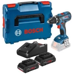 Perceuse-visseuse 18V Bosch GSR 18V-28 + 2 Batteries 4 Ah + Chargeur + Coffret L-Boxx - 06019H410Q