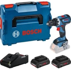 Perceuse-visseuse 18 V Bosch GSR 18V-60 C + 2 Batteries 4.0 Ah + Chargeur + L-Boxx - 06019G110Q