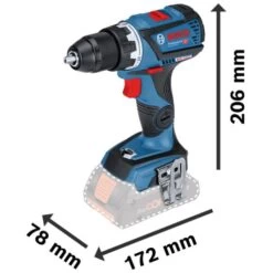 Perceuse-visseuse 18 V Bosch GSR 18V-60 C + 2 Batteries 4.0 Ah + Chargeur + L-Boxx - 06019G110Q -Outils Soldes AFD 183480