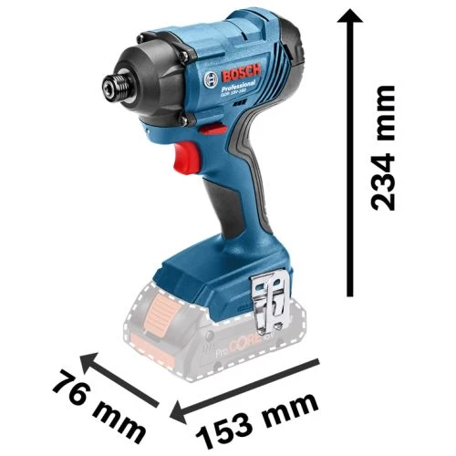 Visseuse à Choc 18V Bosch GDR 18V-160 + 2 Batteries GBA 2 Ah + Chargeur + Coffret L-BOXX - 06019G5100 8 Visseuse à Choc 18V Bosch GDR 18V-160 + 2 Batteries GBA 2 Ah + Chargeur + Coffret L-BOXX - 06019G5100 – Image 6
