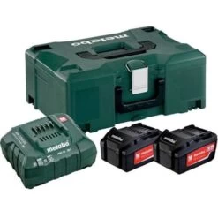 Set De 2 Batteries 18V Metabo Li-Power 4 Ah + Chargeur ASC 55 + Coffret METABOX 145 - 685064000