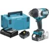 Boulonneuse à Chocs 18V Makita DTW1001RTJ + 2 Batteries 5 Ah + Chargeur + Coffret MAKPAC -Outils Soldes AFD 187204