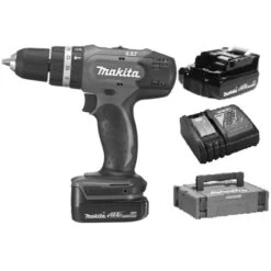 Perceuse Visseuse à Percussion 14,4V Makita DHP343RYJ + 2 Batteries 1,5 Ah + Chargeur DC18RC -Outils Soldes AFD 83672