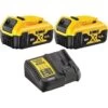 Pack 2 Batteries Dewalt Li-ion XR 18 V 4.0 Ah DCB182 + Chargeur XR Multi-voltage DCB115 - CB115M2-QW 1 Pack 2 Batteries Dewalt Li-ion XR 18 V 4.0 Ah DCB182 + Chargeur XR Multi-voltage DCB115 - CB115M2-QW -Outils Soldes AFD 85504