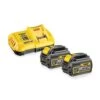 Pack De 2 Batteries XR Flexvolt 18V/54V 6Ah/2Ah Li-ion Dewalt + Chargeur Rapide DCB118T2 -Outils Soldes AFD 85867
