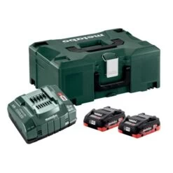 Set De Base 2 Batteries Metabo LiHD 18 V / 4 Ah + Chargeur ASC 145 + Coffret METALOC II - 685130000