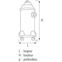 Aspirateur Eau Et Poussières 1200W Sidamo Cuve Inox JET 30 - 20402008 -Outils Soldes AFD 88885